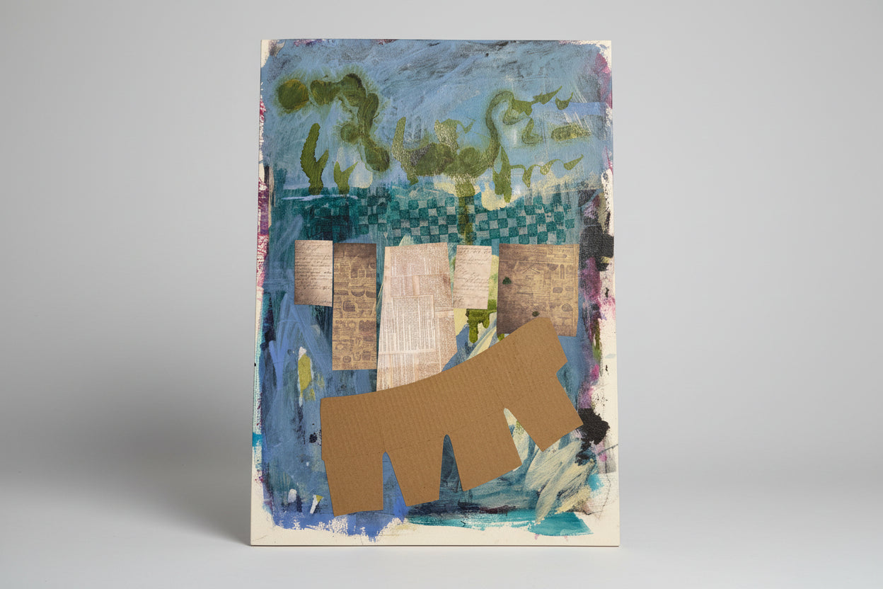 Rhythm Collage - Mixed Media on paper - The Artful