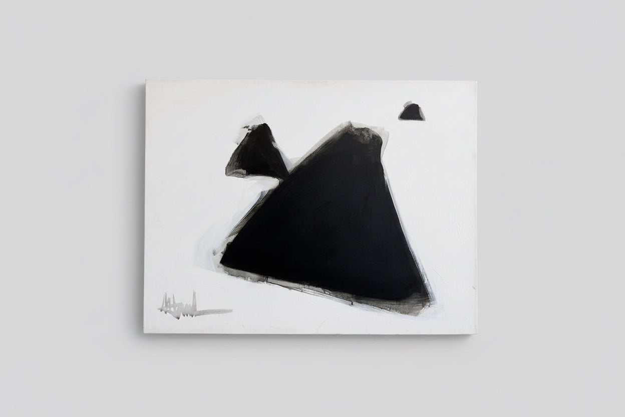 Murry Handler - Acrylic on canvas - Untitled Black Form - The Artful