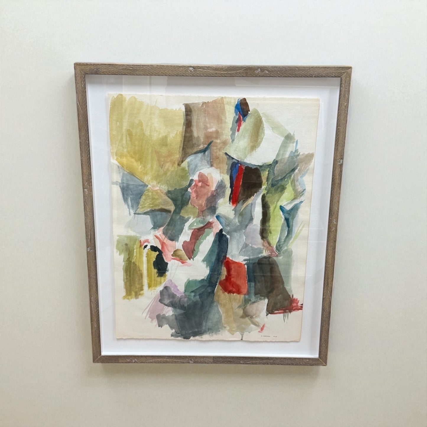 Gesture in Stillness by A. Ferrara 1964 - Mixed Media on Paper 1423 - The Artful