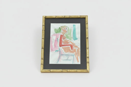Thinking Chair - Angela Reed - Mixed media on paper 1413 - The Artful
