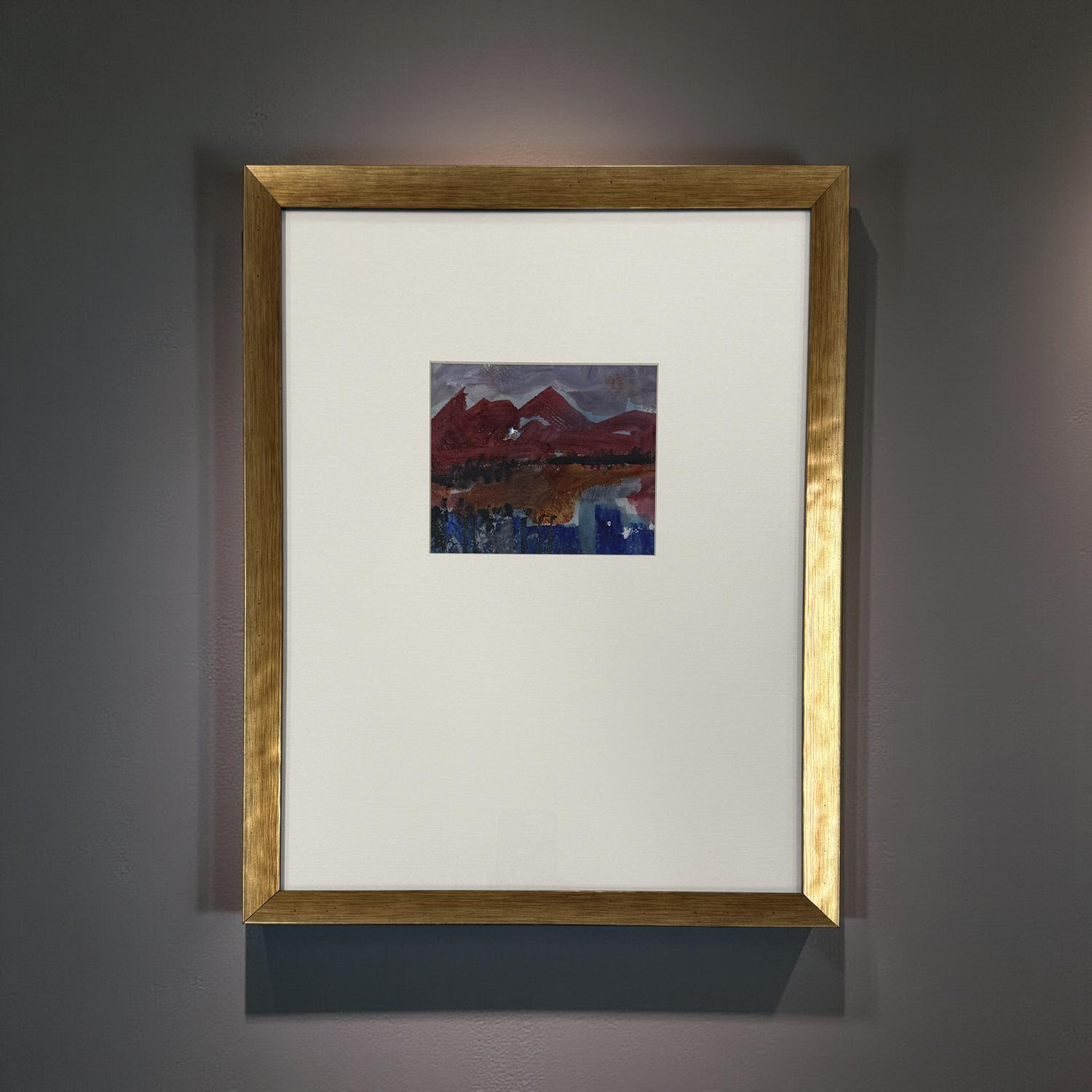 Red Rock Mountains - Angela Reed - Mixed Media on paper #1977 - The Artful